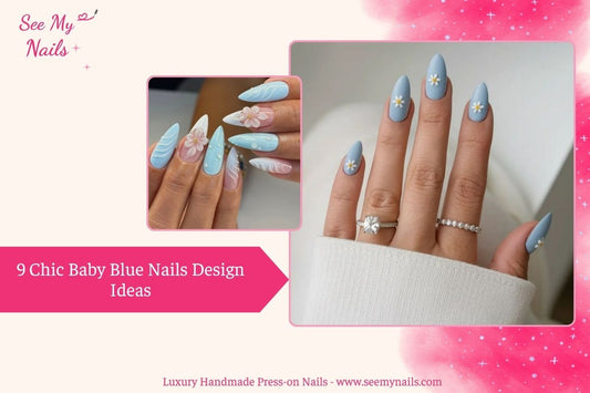 9 Chic Baby Blue Nails Design Ideas