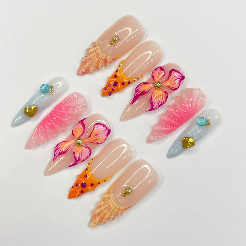 Flower Seashell French 3D
