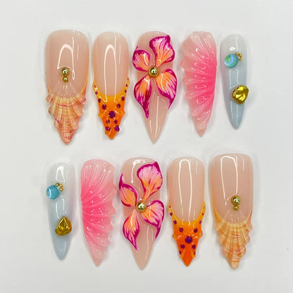 Flower Seashell French 3D