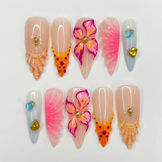 Flower Seashell French 3D