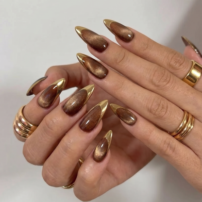 Chrome-gold-french-tip-nails