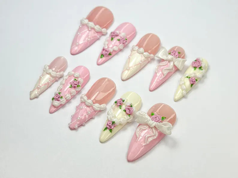 vintage press on nails