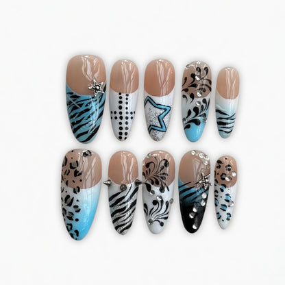 Blue Zebra Star Glam