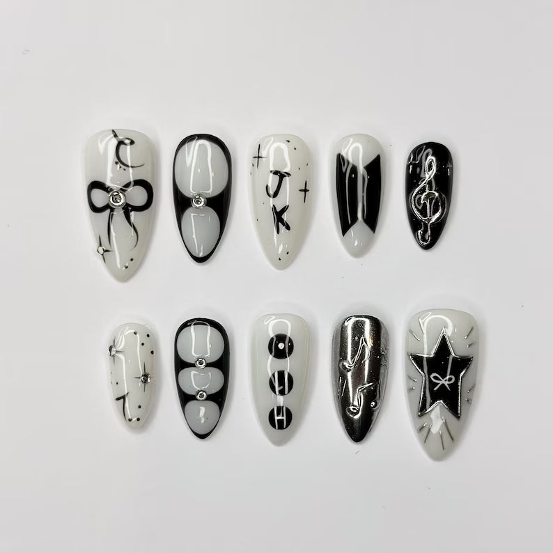 black-white-k-pop-coquette-see-my-nails