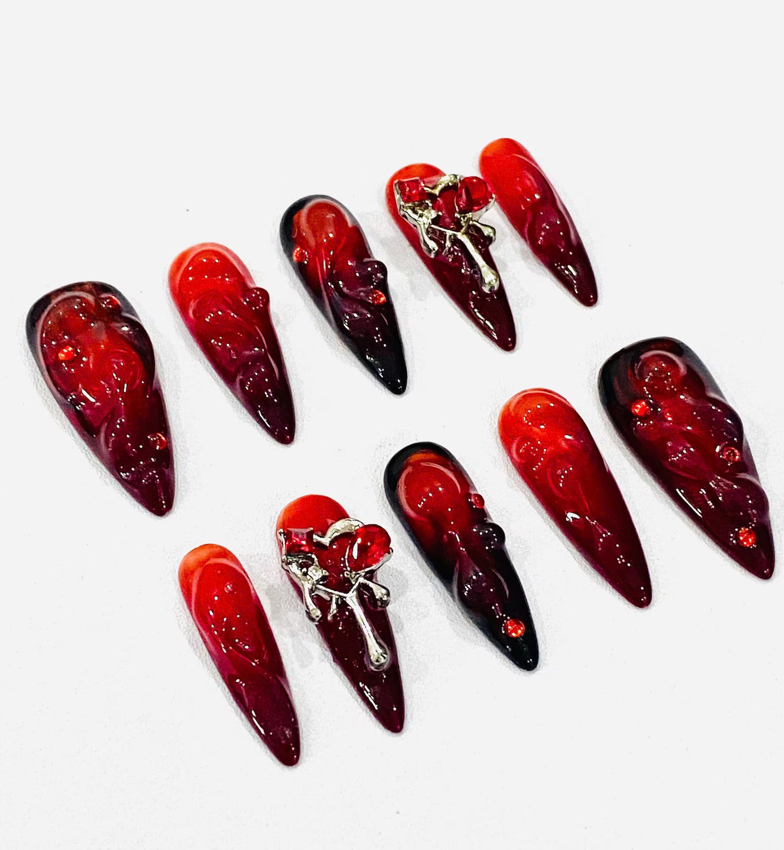 bloody-heart-drip-red-nails