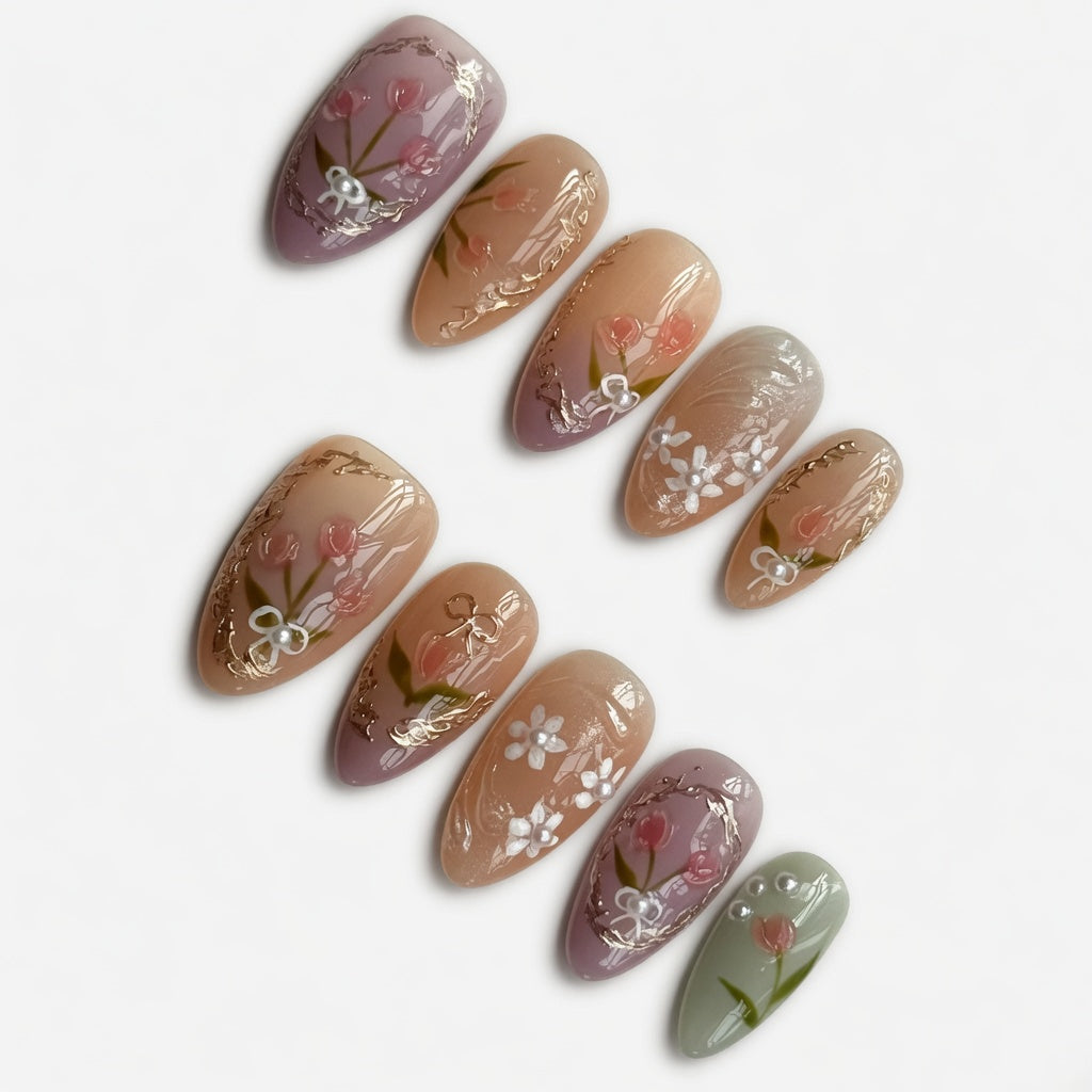 blush-tulip-bow-garden-nails