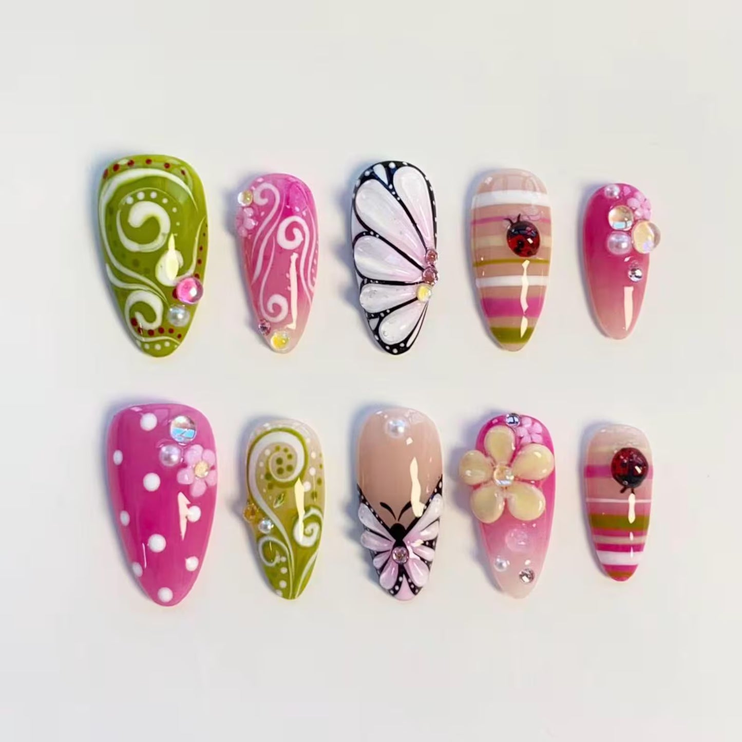 Whimsical Butterfly Ladybug Garden