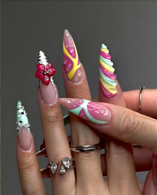 Candy Swiss Floral Rainbow