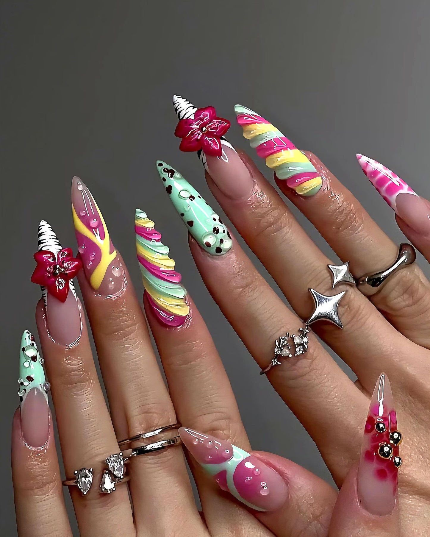 Candy Swiss Floral Rainbow