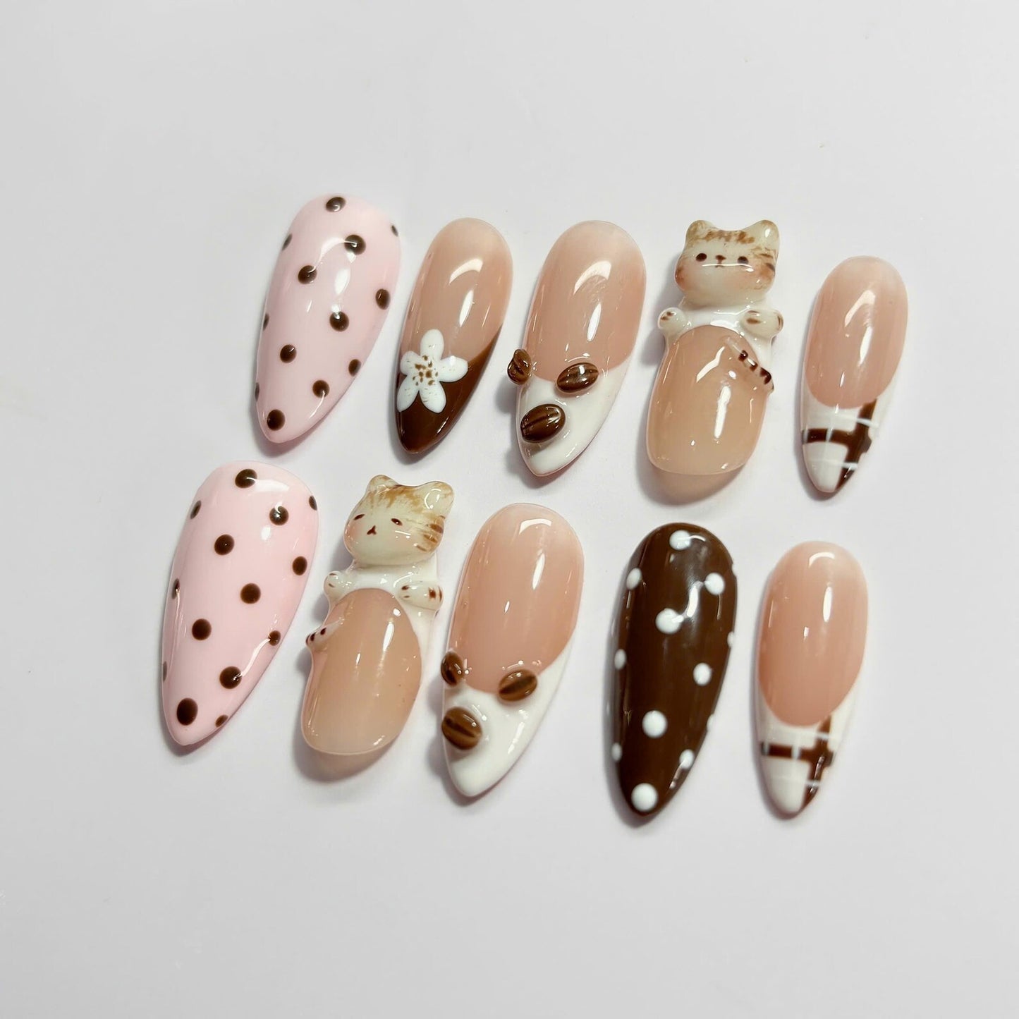 Kawaii Cat Coffee Bean
