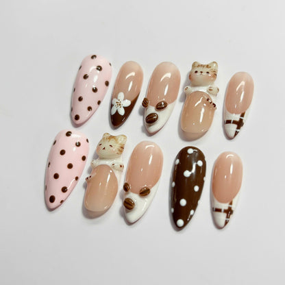 Kawaii Cat Coffee Bean