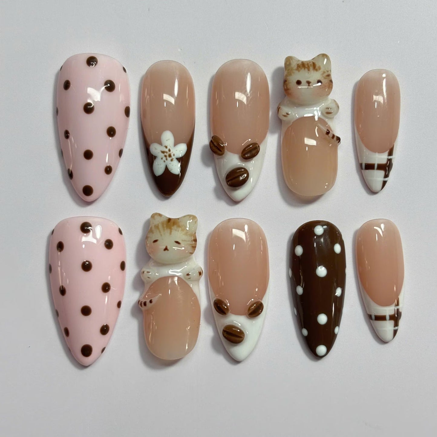 Kawaii Cat Coffee Bean