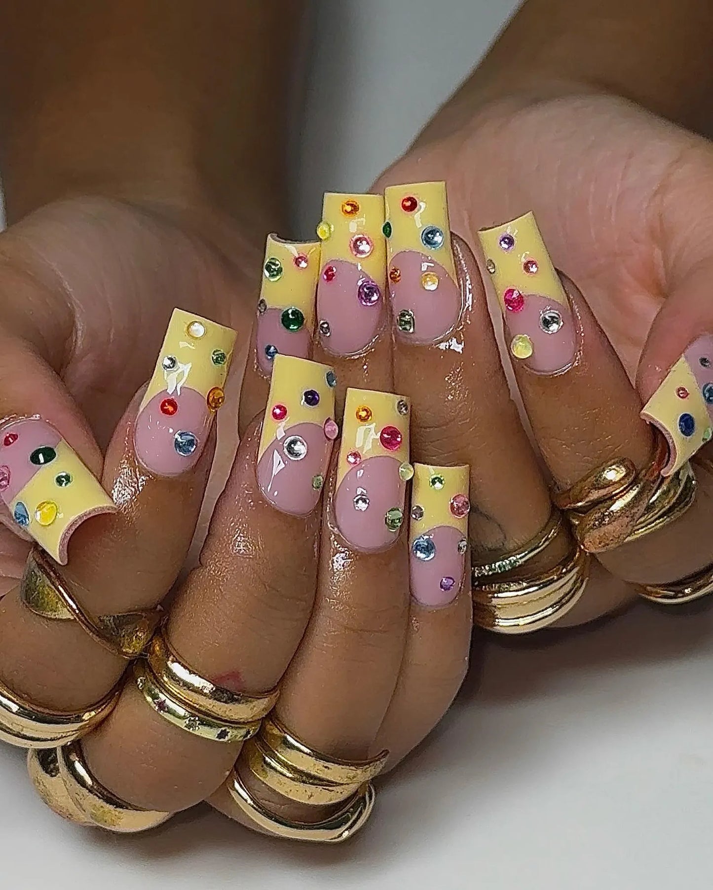 Handpainted Yellow Boho Chic