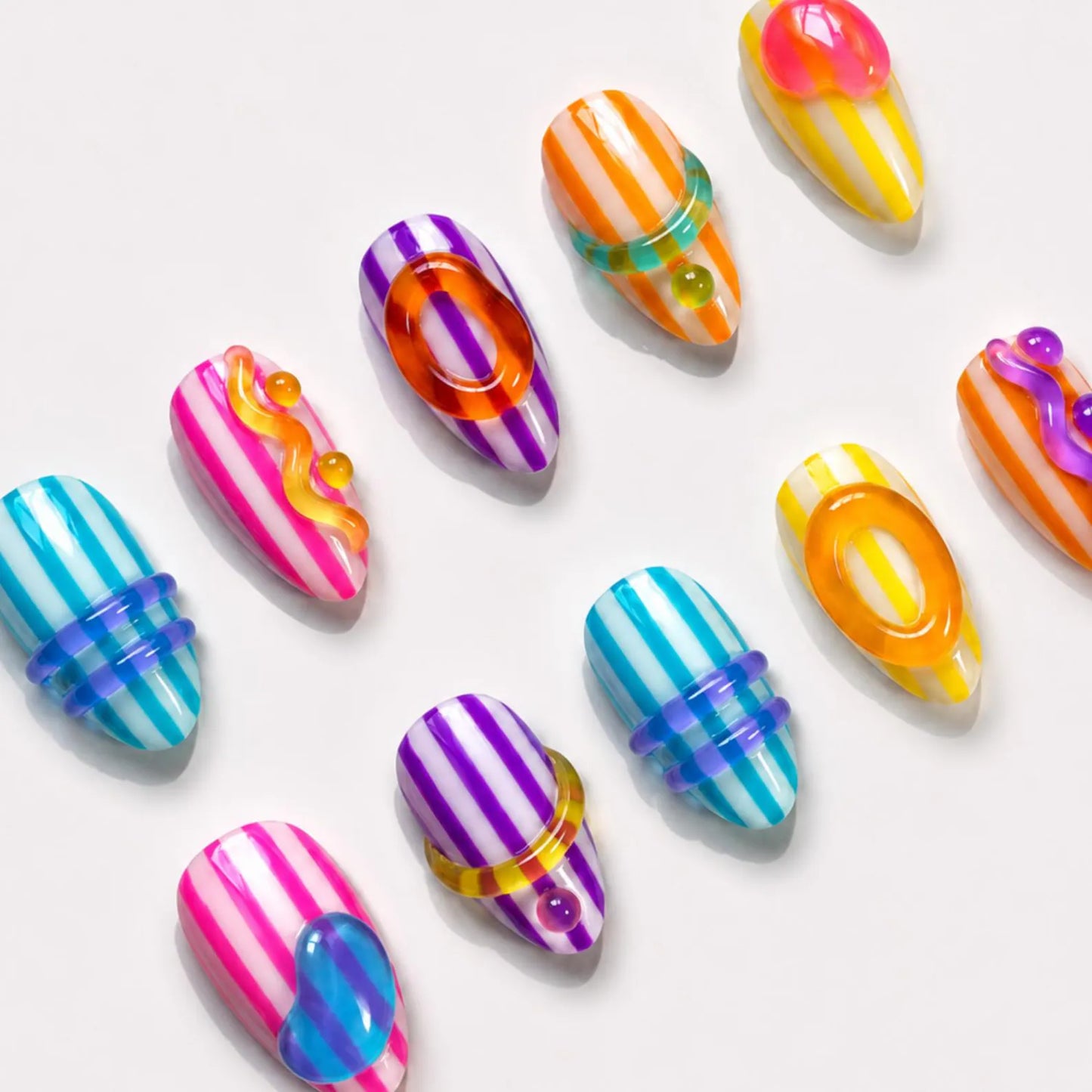 Rainbow Stripe Candy Pop Geometric