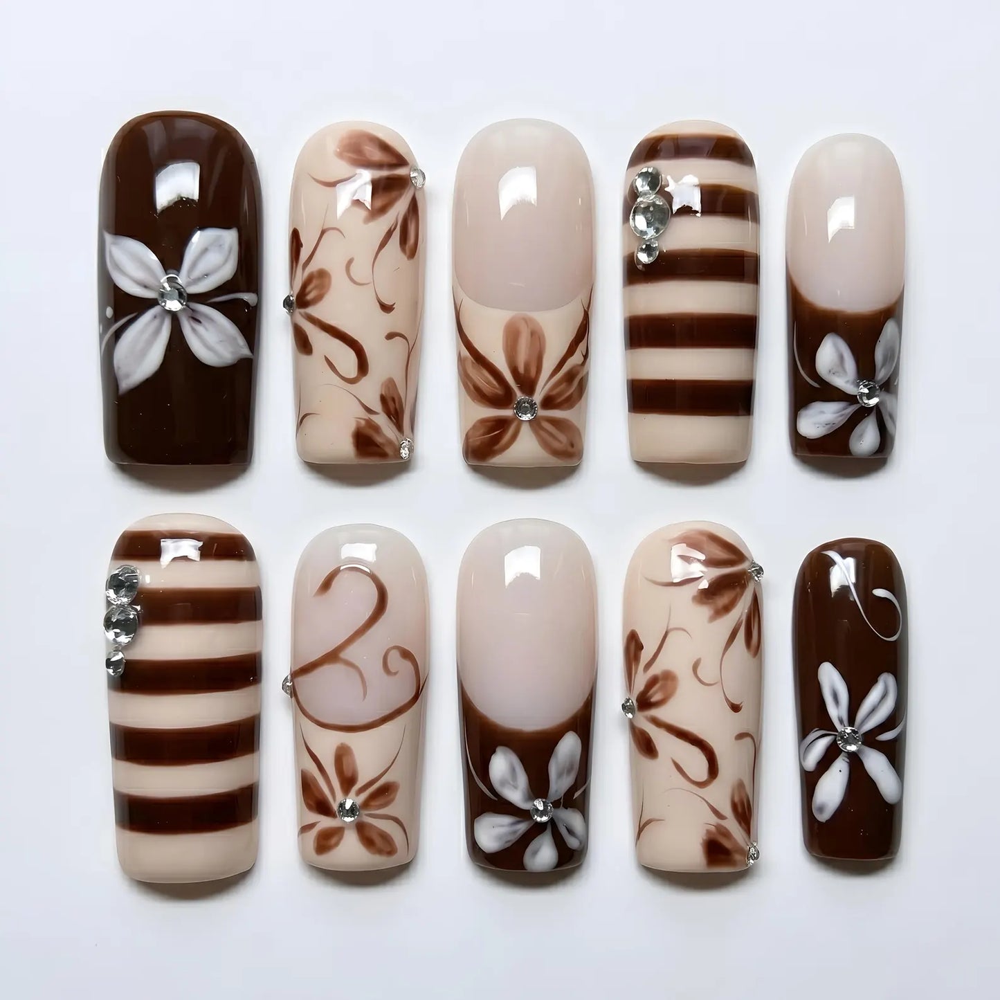 Expresso Brown Cream Floral