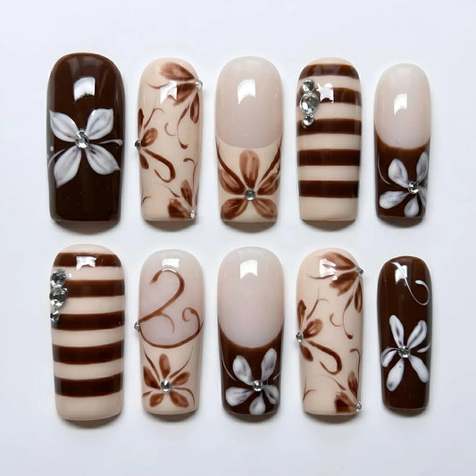 Expresso Brown Cream Floral