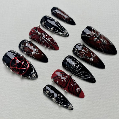 gothic-pentagram-cross-nails