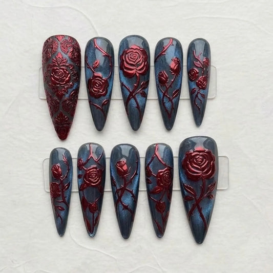 3D Metallic Floral Magnetic Cat-Eye