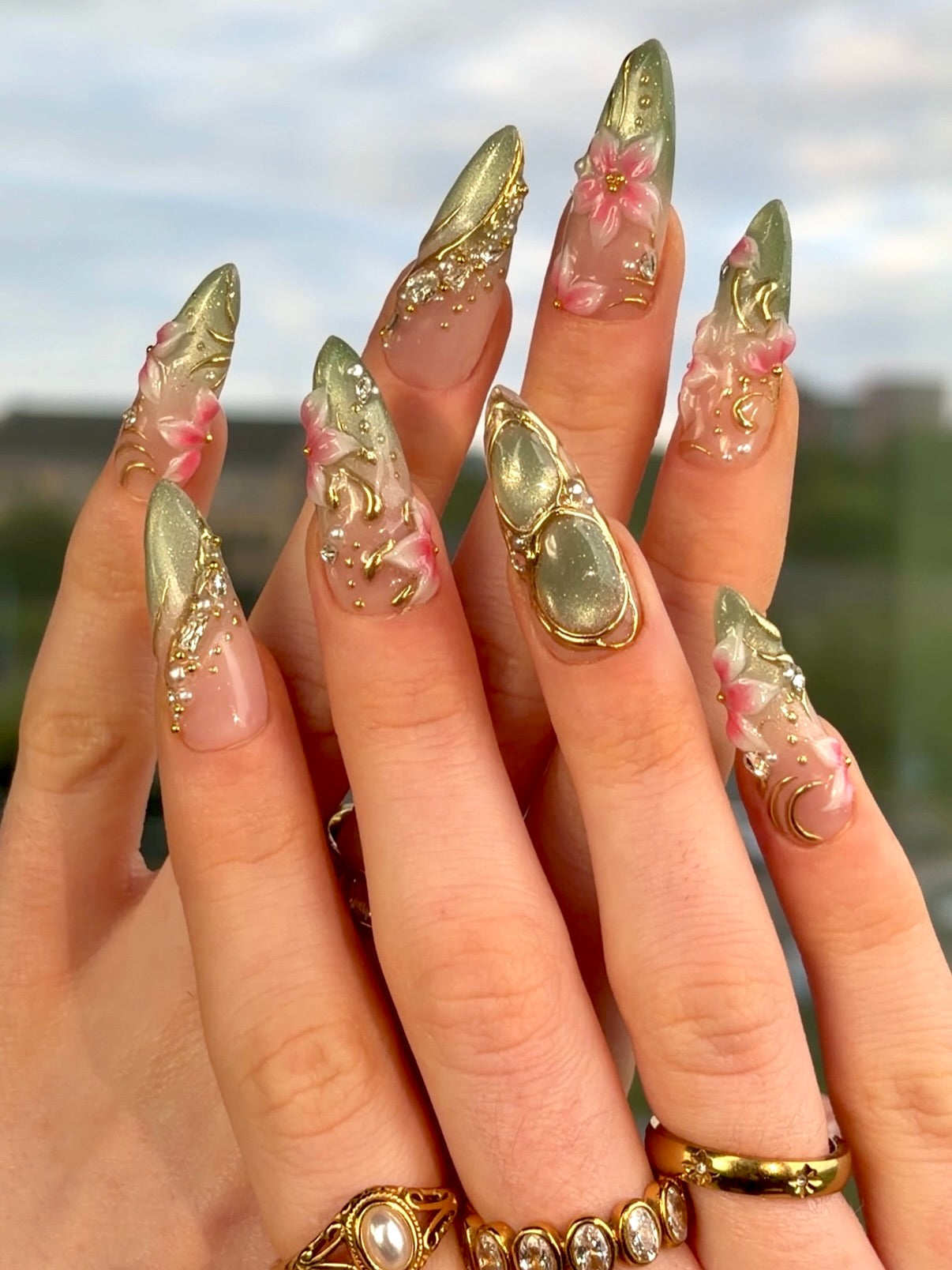 Enchanted Garden Gold Floral