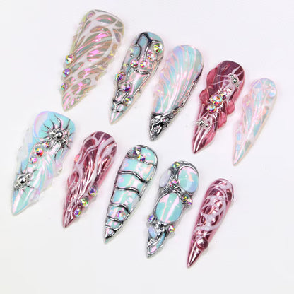 iridescent-3D-gem-luxe-nails