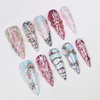 iridescent-3D-gem-luxe-press-on-nails