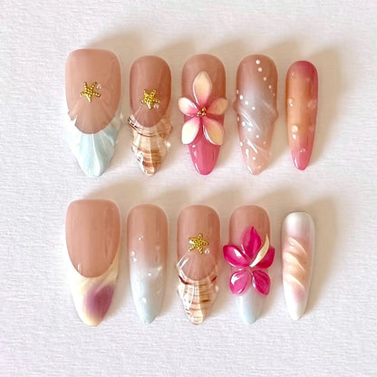 Tropical Flower and Starfish