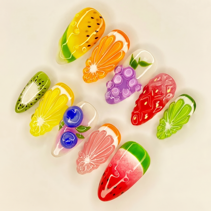 kawaii-fruit-salad-summer-nails