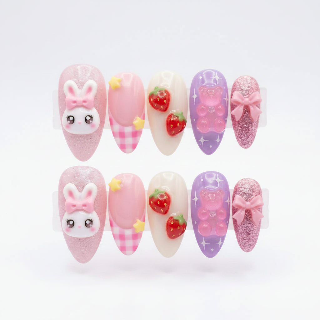 kawaii-strawberry-bunny-bear-see-my-nails