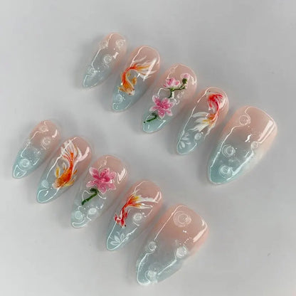 koi-fish-cherry-summer-nails