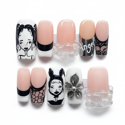 line-art-angel-bubble-see-my-nails