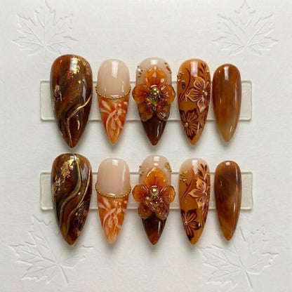 Amber Floral Marble