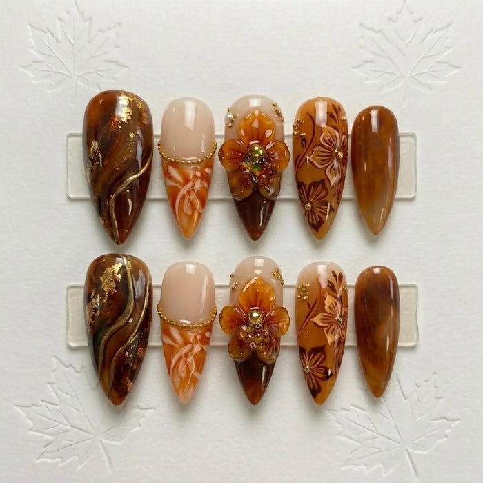 Amber Floral Marble