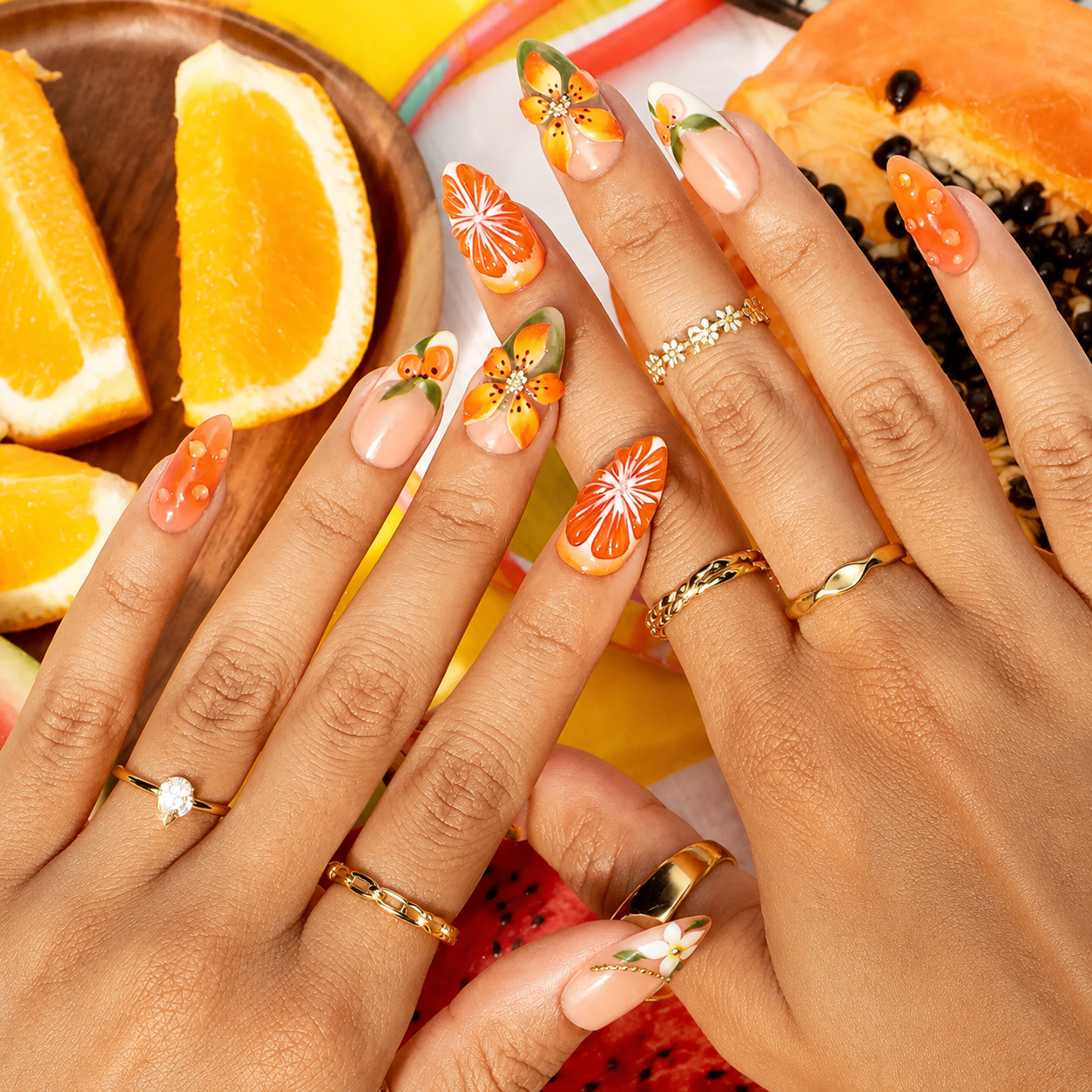 Bloom Orange Floral