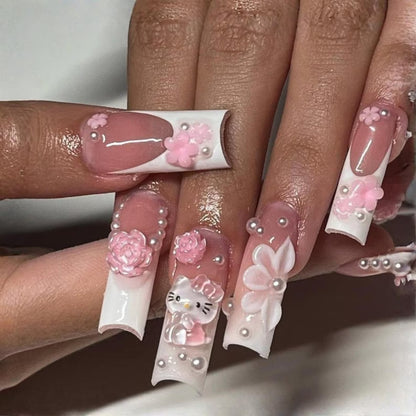 Pearl Bow Floral Hello Kitty