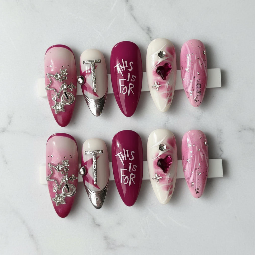 pink-burgundy-statement-gem-see-my-nails