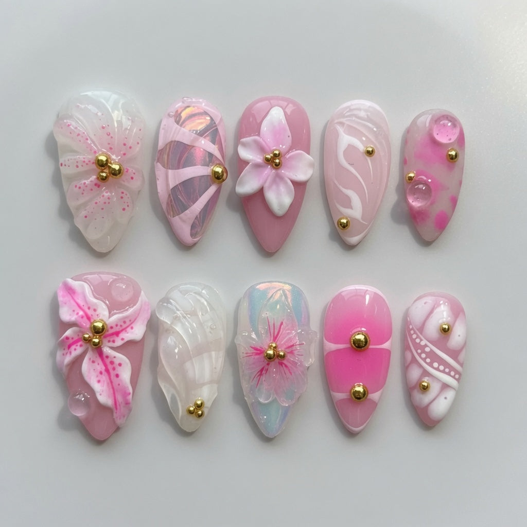 pink-floral-seashell-see-mynails
