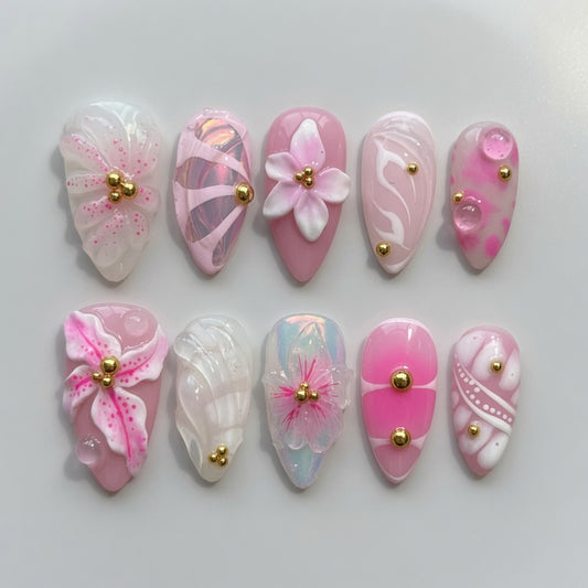 pink-floral-seashell-see-mynails