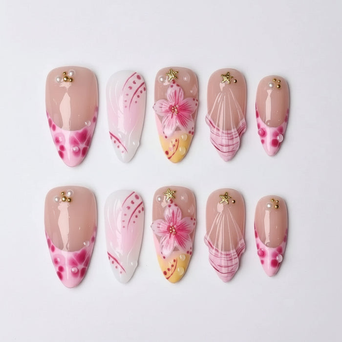 pink-tropical-seashell-floral-see-my-nails