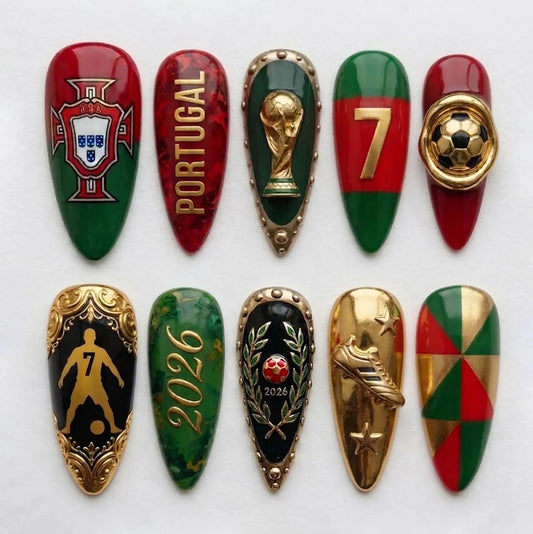 portugal-world-cup-press-on-nails
