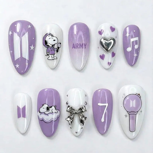 purple-BTS-snoopy-fan-art-see-my-nails