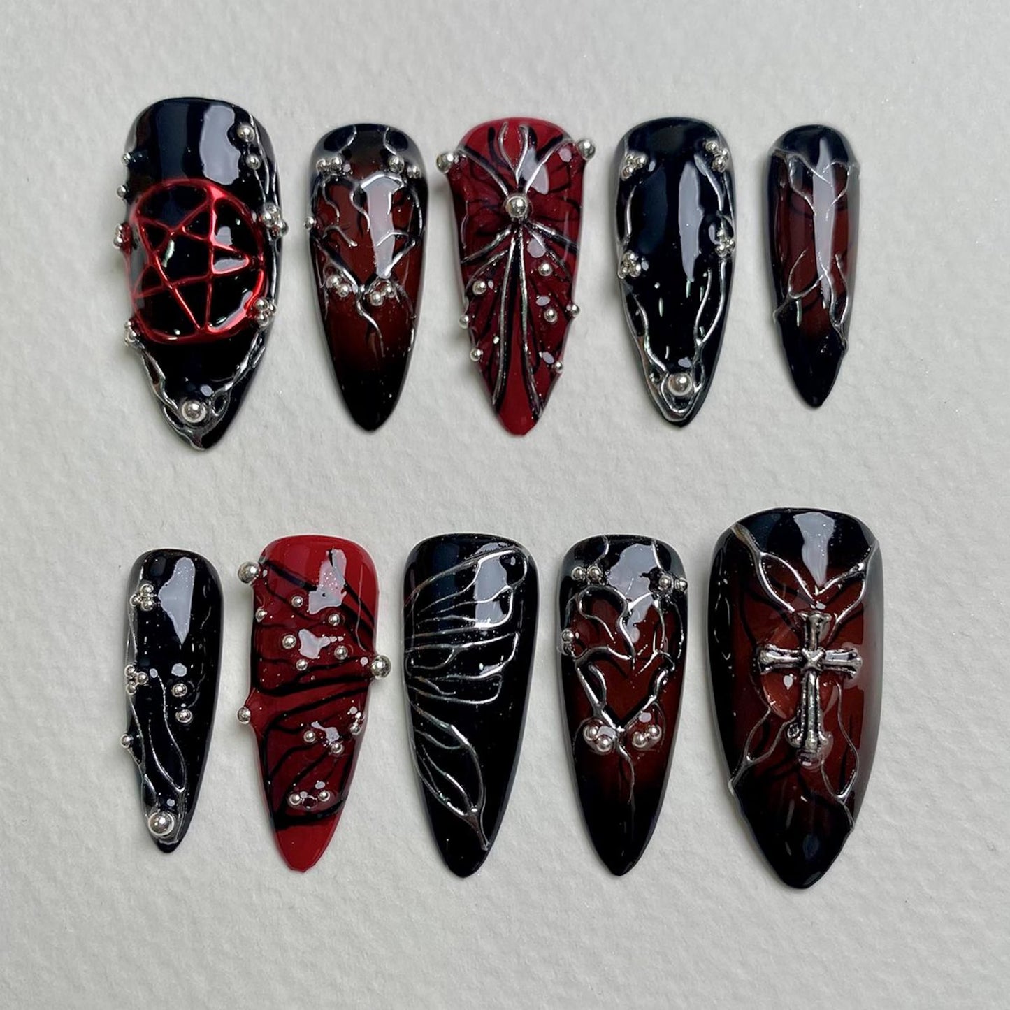 3D Occult Butterfly Blood Hex & Chrome