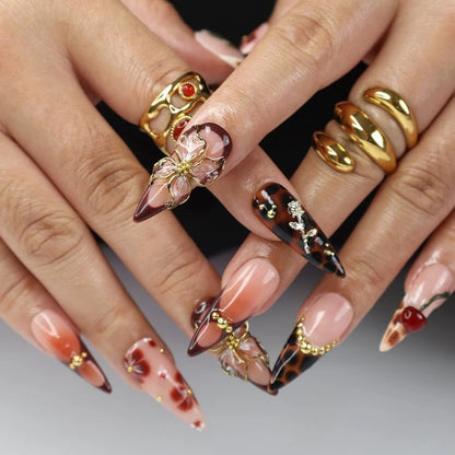 Nude Burgundy Floral Art