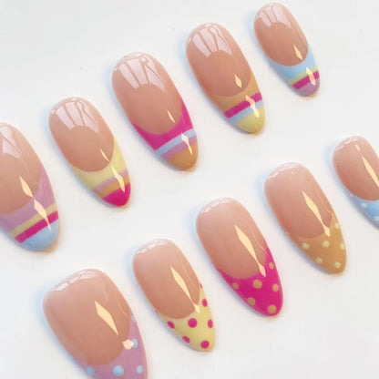 Pastel Stripe Polka Dot