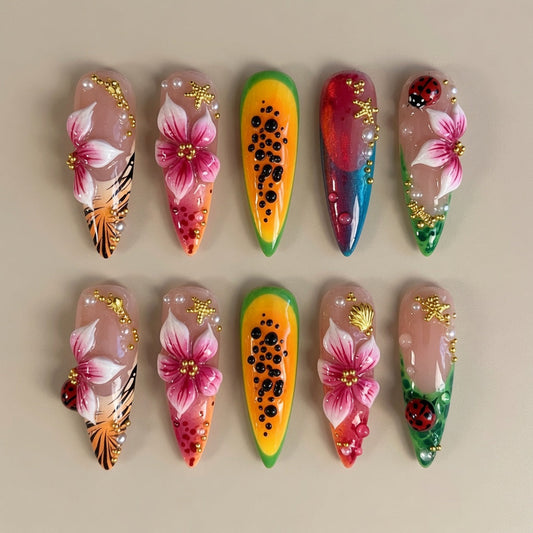 tropical-papaya-flower-see-my-nails