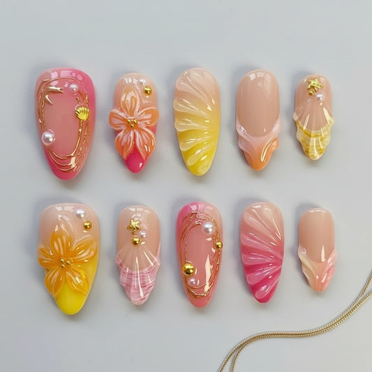 tropical-sunset-floral-see-my-nails