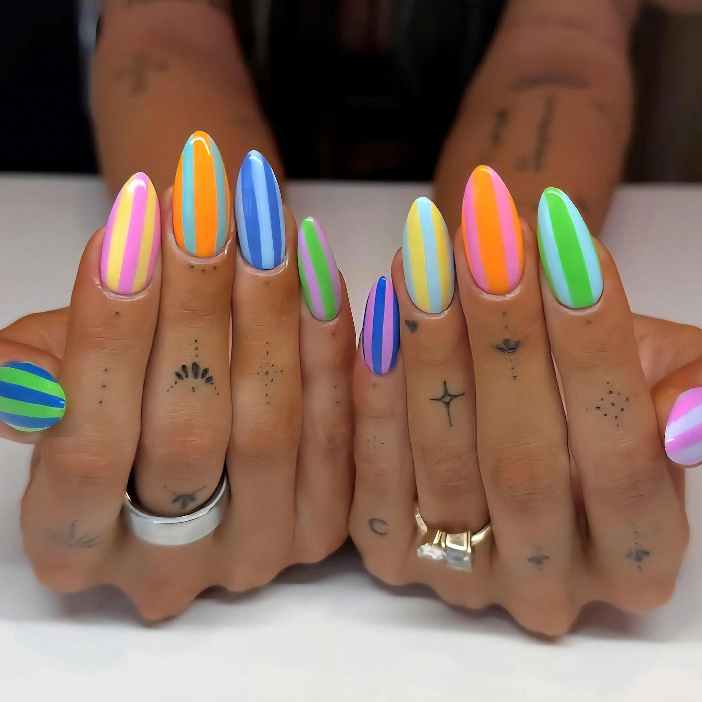 Vibrant Retro Candy Stripe